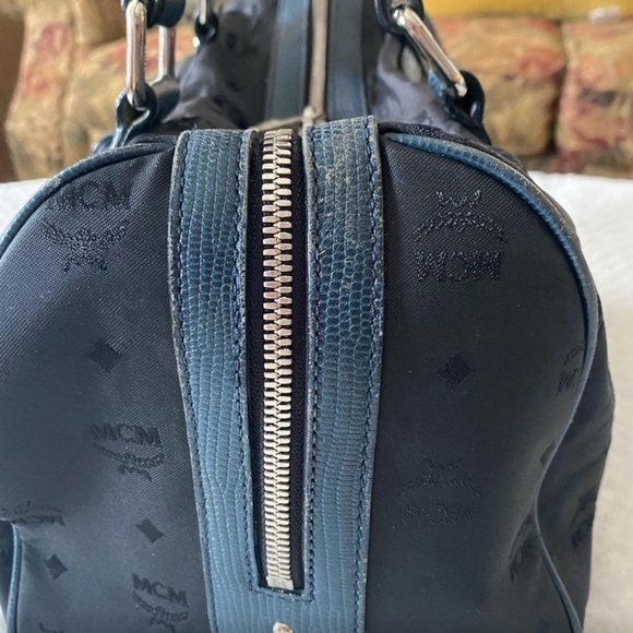 Black MCM Monogram Boston Bag - Picture 6 of 16